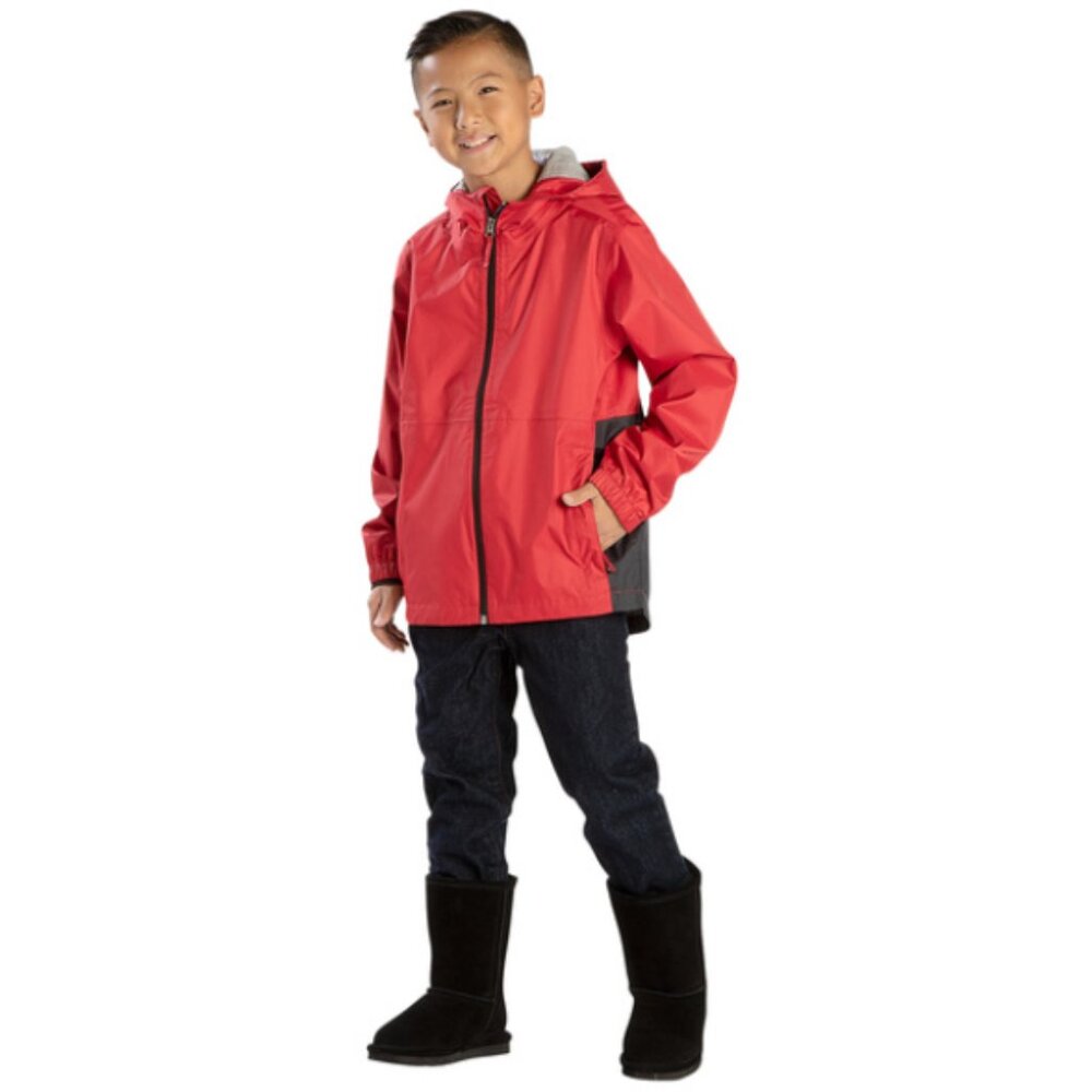 Rugged Exposure Red Packable Waterproof Rain Jacket - Picture 3 of 9